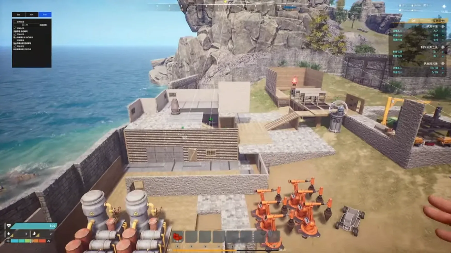 The Front ESP menu and base view on coastal build site